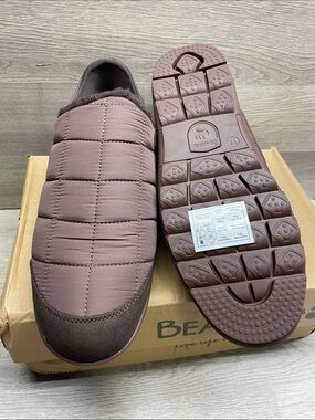 BearPaw Men's Quilted Slip-On Loafers in Mauve Brown #279